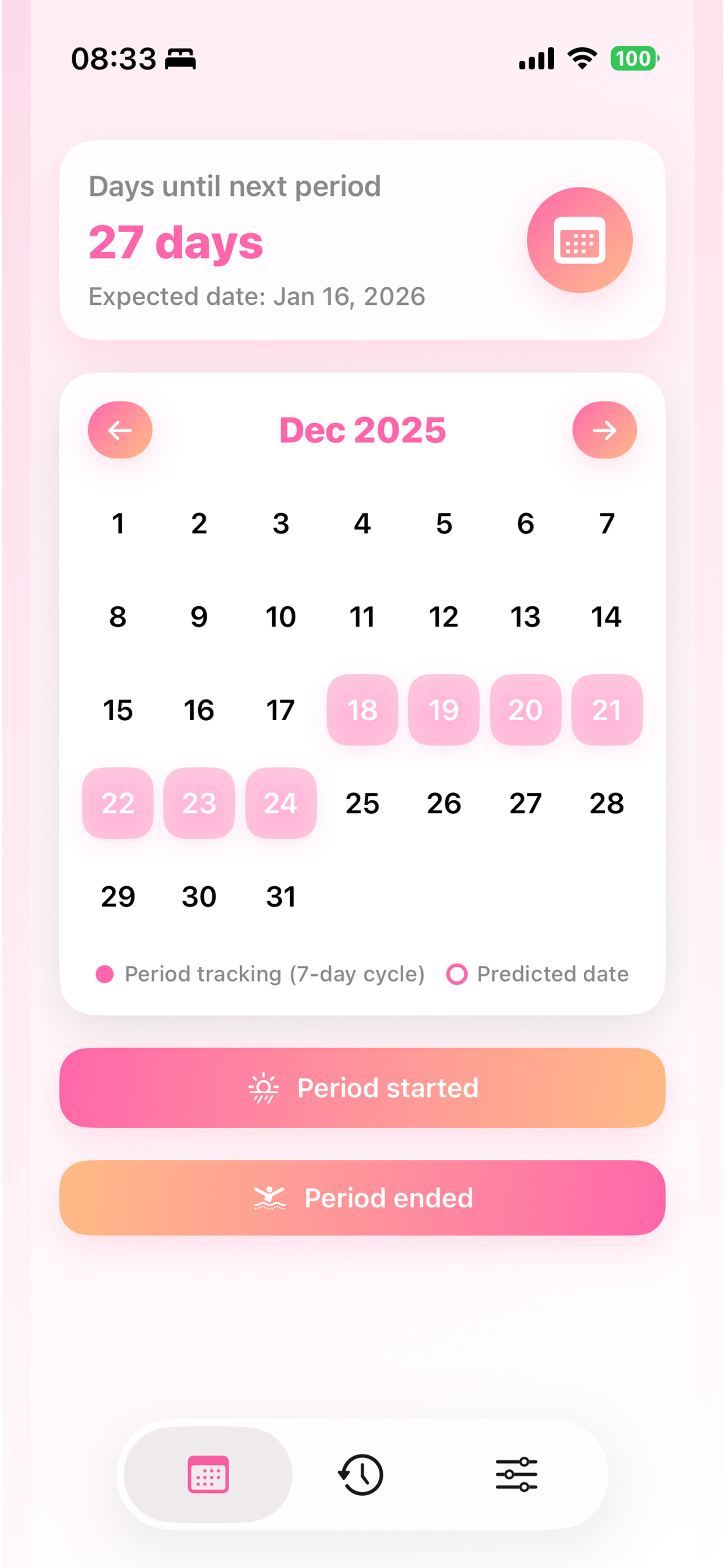 Eve Period Tracker - Elegant Period Tracking App