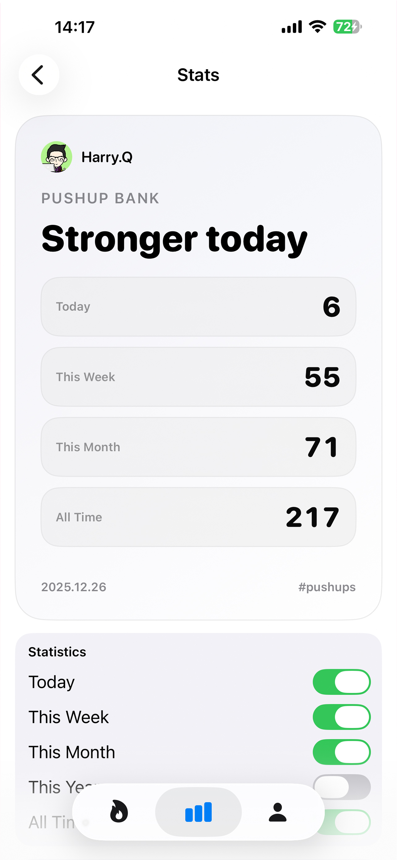 Pushup Log - Push-up Counter & Stats